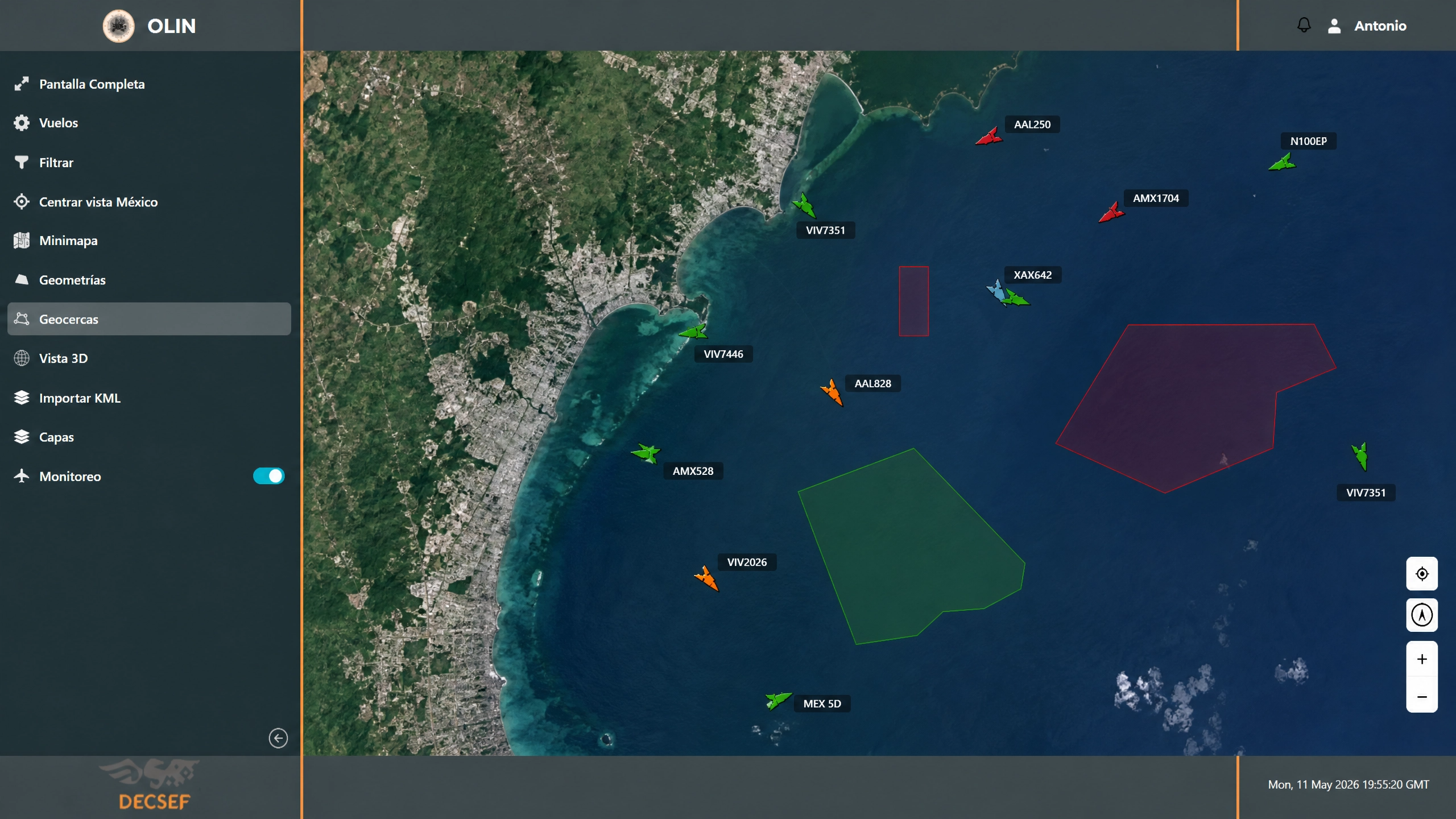 Operación marítima y offshore con OLIN